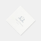 Tijdloze Wijnstokken Stoffig Blauw Kam Bruiloft Mo Servet (Hoek)