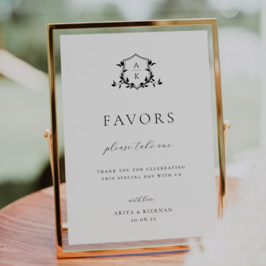 Tijdloze wijnstokken zwart kam gunst teken poster