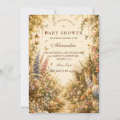 Tijdloze Wilde Bloem Boho Baby Shower Kaart (Voorkant)