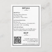 Tijdloze zwart-wit bruiloft details / RSVP-kaart Informatiekaartje (Voorkant)