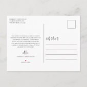 Tijdloze zwart-wit bruiloft Save the Date Aankondigingskaart (Achterkant)