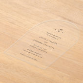 Tijdloze zwart-wit bruiloft Save the Date Acryl Uitnodigingen (Laagn)