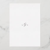 Tijdloze zwart-wit bruiloft Save the Date Folie Uitnodiging (Achterkant)