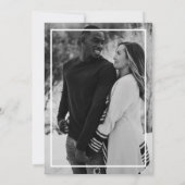 Tijdloze zwart-wit bruiloft Save the Date Kaart (Achterkant)