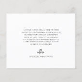 Tijdloze zwart-wit budget bruiloft Dank u (Achterkant)