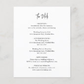 Tijdloze zwart-wit budget huwelijksuitnodiging flyer (Achterkant)