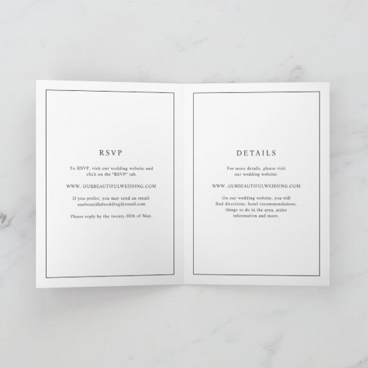 Tijdloze zwart-wit elegante bruiloft (Binnen)