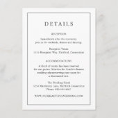 Tijdloze zwart-wit elegante bruiloft informatiekaartje (Voorkant)