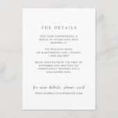 Tijdloze zwart-wit elegante bruiloft informatiekaartje (Voorkant)