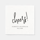 Tijdloze zwart-wit elegante bruiloft servet (Voorkant)