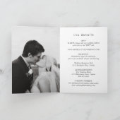 Tijdloze zwart-wit monogram moderne bruiloft (Binnen)