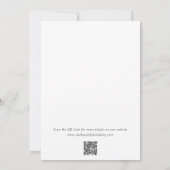 Tijdloze zwart-wit QR-code Elegante bruiloft Save The Date (Achterkant)