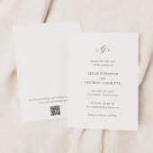 Tijdloze zwart-wit QR-code Elegante bruiloft Save The Date