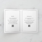Tijdloze Zwart-Wit QR Code Elegante Trouwdag (Binnen)