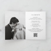 Tijdloze zwart-wit QR-code Moderne bruiloft (Binnen)