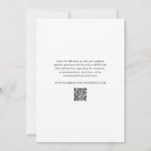 Tijdloze Zwart-Wit QR Code Moderne Trouwdag Save The Date (Achterkant)
