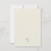 Tijdloze zwart-witte Wildflower Bewaar de datum Save The Date (Achterkant)