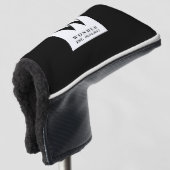 Tijdloze Zwarte Bruiloft Golfheadcover (3/4 voorkant)