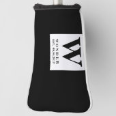 Tijdloze Zwarte Bruiloft Golfheadcover (Draai 90)