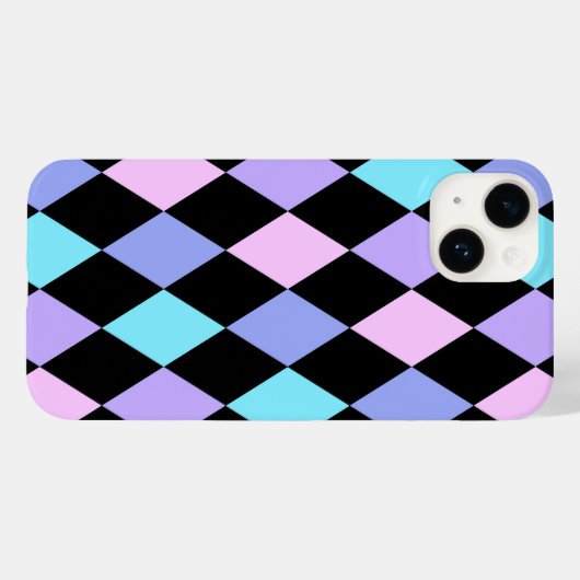 Tijdloze zwarte en levendige controles Case-Mate iPhone case (Achterkant (horizontaal))