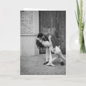 Tijdloze Zwarte en Witte Monogram Elegante Trouwda (Achterkant)