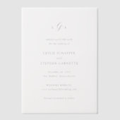 Tijdloze Zwarte en Witte Trouw Save the Date Vellum Uitnodigingen (Voorkant)