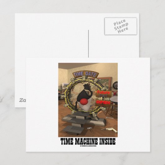 Tijdmachine binnenin (Open Source Duke) Briefkaart (Voorkant / Achterkant)