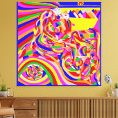 Tijdmachine Canvas Afdruk (Insitu (Woonkamer))