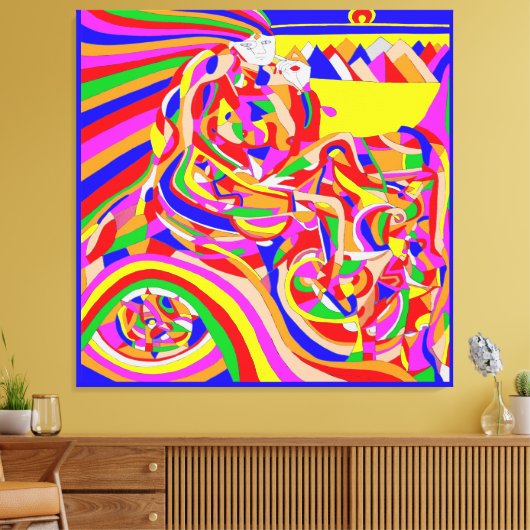 Tijdmachine Canvas Afdruk (Insitu (Woonkamer))