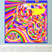 Tijdmachine Canvas Afdruk (Insitu (Houten vloer))