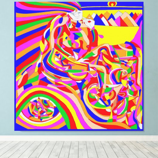 Tijdmachine Canvas Afdruk (Insitu (Houten vloer))