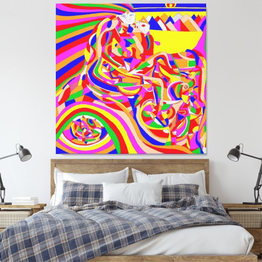 Tijdmachine Canvas Afdruk (Insitu (Slaapkamer))