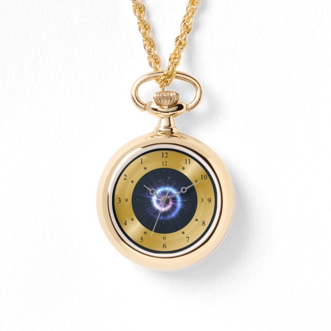 Tijdmachine ~ Energy Blue Spiral ~ Time Travel Horloge (Voorkant)