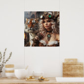 Tijdmachine Jong Meisje en Tijger 80-2 Poster (Keuken)