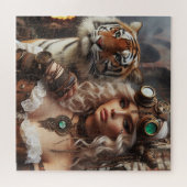 Tijdmachine Jong Meisje en Tijger 80-2 Poster Legpuzzel (Horizontaal)