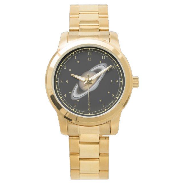 Tijdmachine ~ Mooie planeet Saturn ~ Watch Horloge (Voorkant)