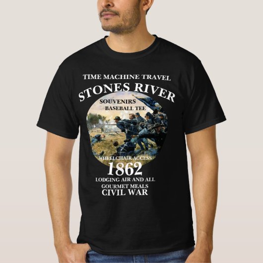 TIJDMACHINE REIZEN SLAG BIJ STONES RIVER T-SHIRT (Voorkant)