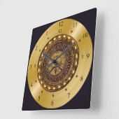 Tijdmachine ~ Ruimte/Tijd Continuous ~ Time Travel Vierkante Klok (Hoek)