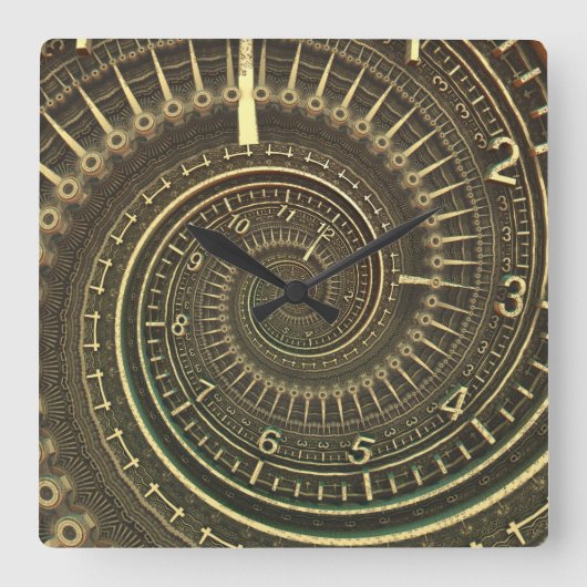 tijdmachine vierkante klok (Voorkant)