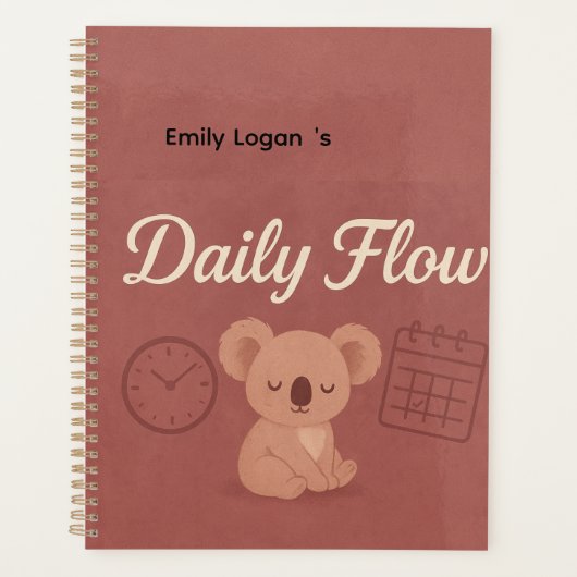 Tijdmanagement – Cute Koala Dagelijks Planner (Voorkant)