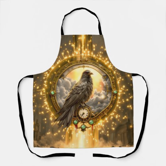 Tijdopnemer Raven – Gotische klokslag Schort (Voorkant)