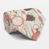 tijdpatroon van thee stropdas (Opgerold)