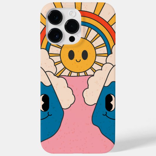 Tijdperk 70 Hippy Stijl Case-Mate iPhone Hoesje (Achterkant)