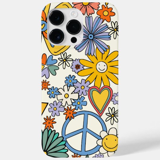 Tijdperk Hippy Stijl Case-Mate iPhone Hoesje (Achterkant)
