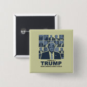TIJDPERK VAN DONALD TRUMP VIERKANTE BUTTON 5,1 CM (Voorkant /achterkant)
