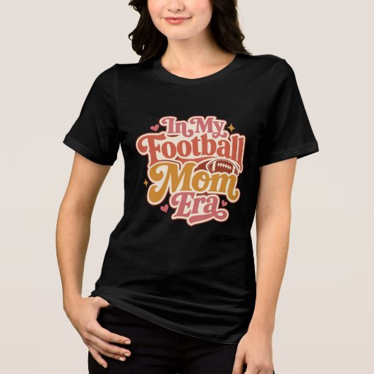 Tijdperk van voetbalmoeder Tri-Blend shirt (Voorkant)