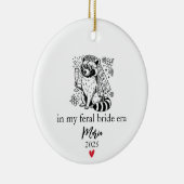 Tijdperk van Wilde Bruid, Grappig Wasbeer Bruid Ge Keramisch Ornament (Rechts)