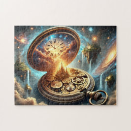 Tijdportaal Vintage Zakhorloge Surrealistische Fan Legpuzzel
