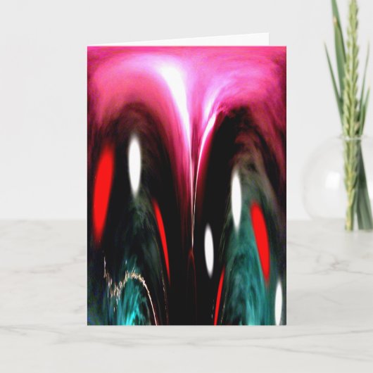 Tijdreizen abstracte kunst feestdagen kaart (Voorkant)