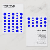 Tijdreizen - Blauw op wit Visitekaartje (Voorkant / Achterkant)